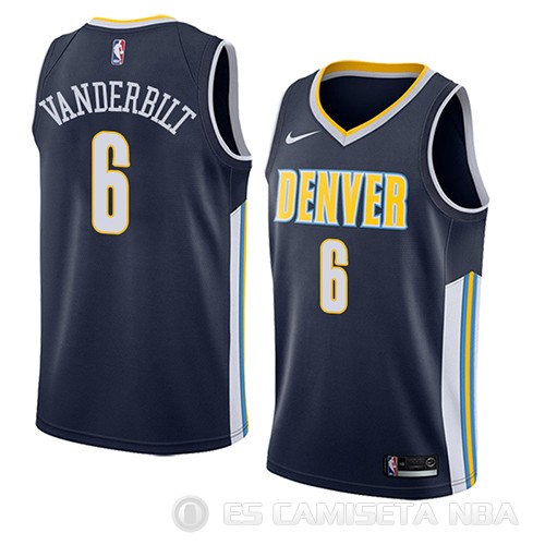 Camiseta Jarred Vanderbilt #6 Denver Nuggets Icon 2018 Azul - Haga un click en la imagen para cerrar